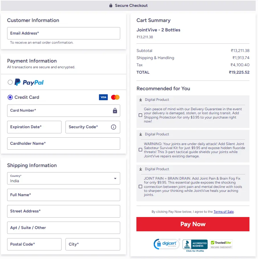jointvive-checkout-page